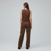 THE COORDINATING WAISTCOAT AND WIDE-LEG TROUSERS